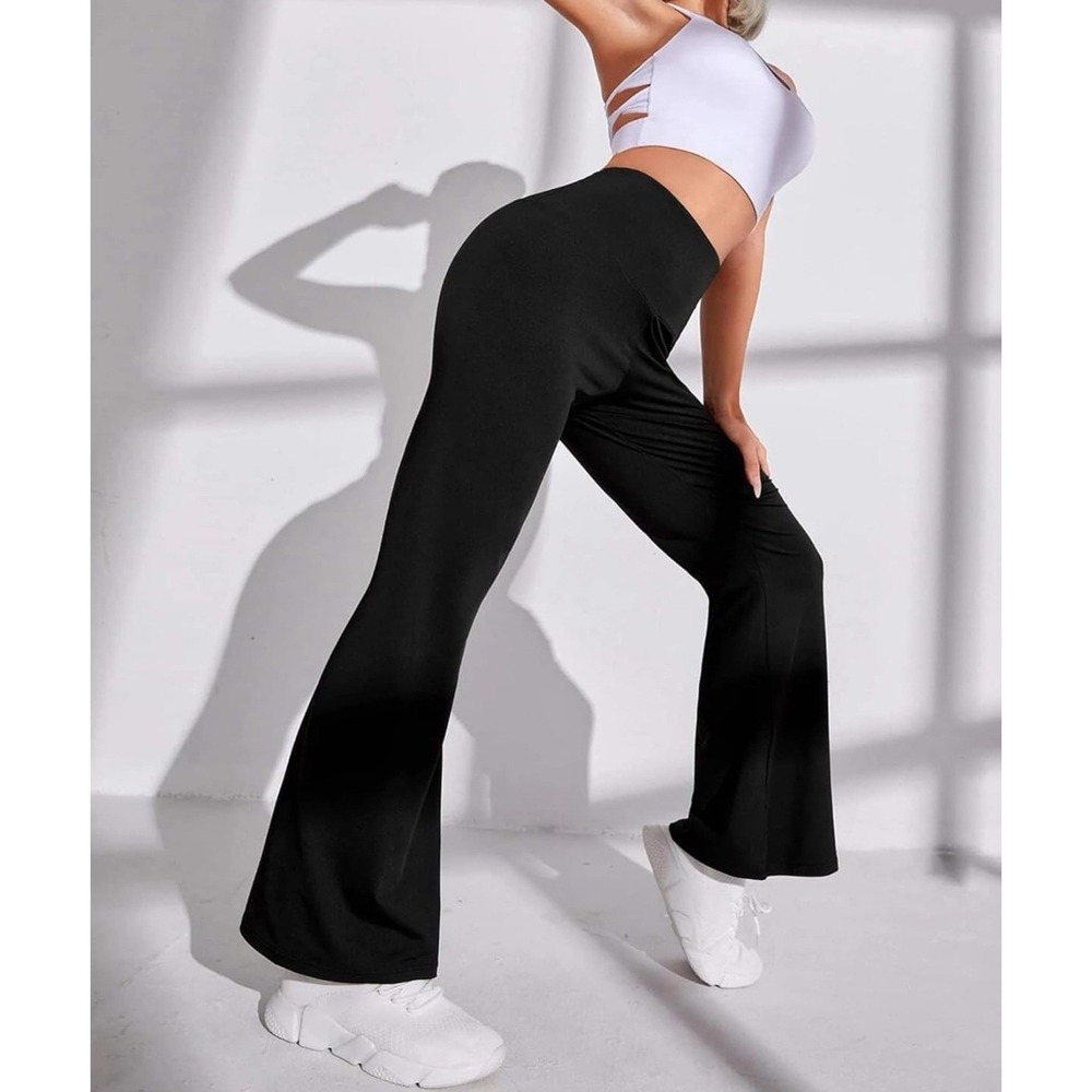 3 Pack Womens 3XL Black Bootcut Flare Wide Leg Yoga Dress Pants Thick Soft Comfy